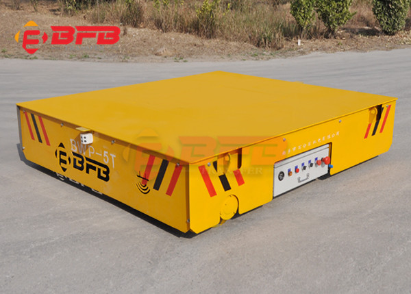50 Tons Flatbed Steerable Transfer Trolley For Steel Coil Application