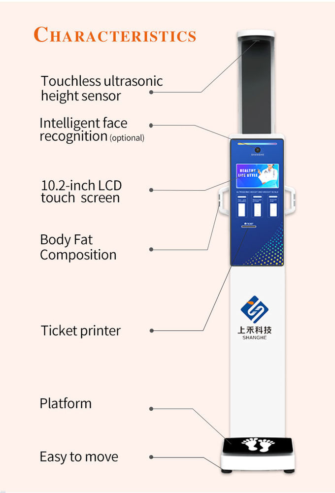 Hospital Medical Height And Weight Scales Body Composition Bmi Fat Analyzer
