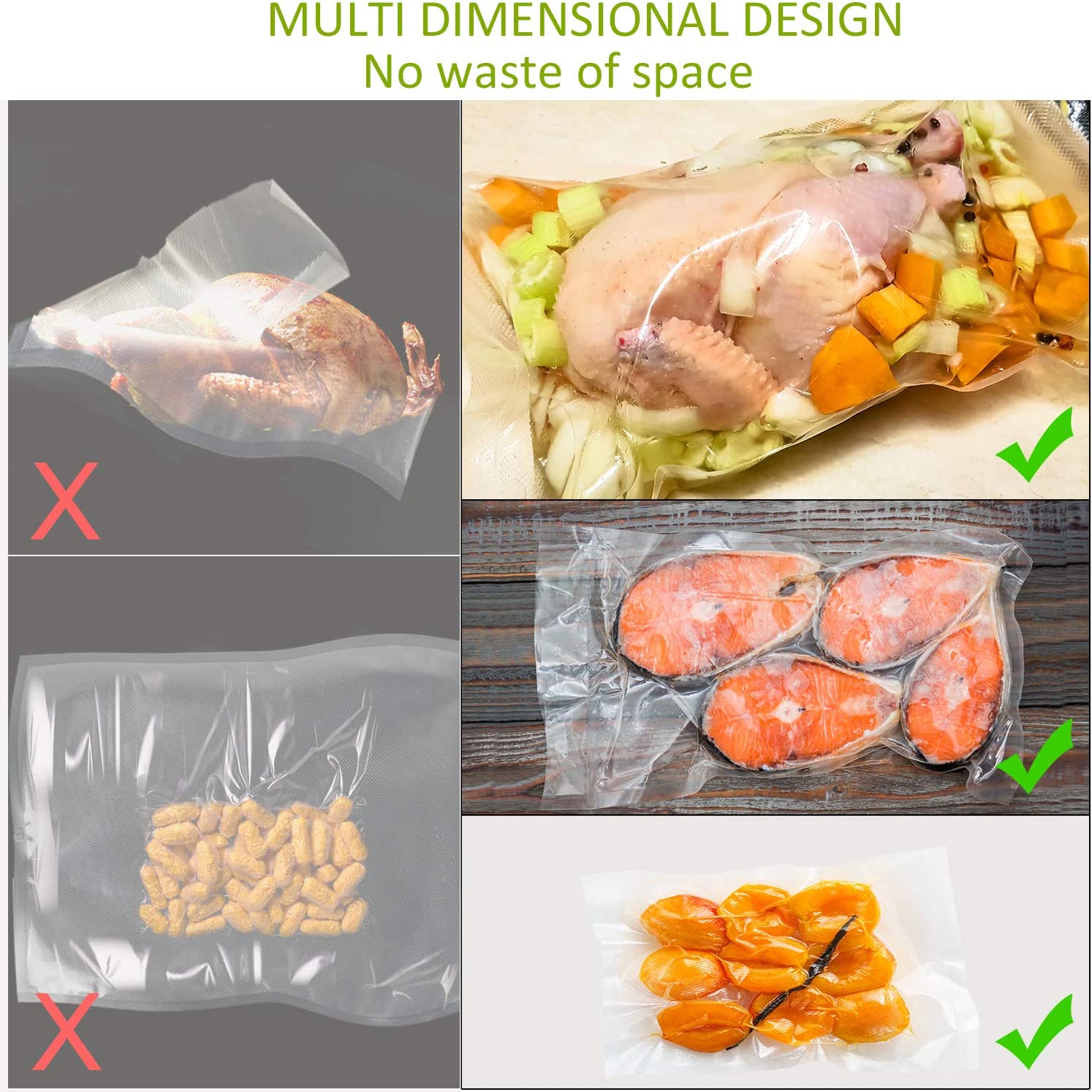 Transparent PA PE Plastic Vacuum Rice Bag Rice Brick Bag Large Vacuum Seal Bags Food