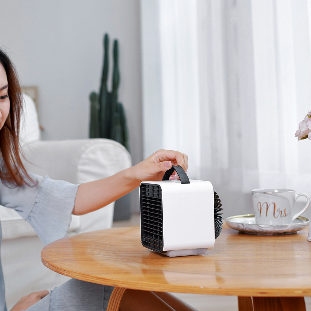 2000mAh Rechargeable Handheld Air Cooler Fan with 3 Adjustable Wind Direction