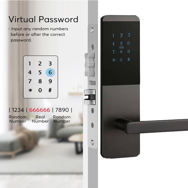 Tuya / TTLock APP Smart Door Lock Support Send Temporary Passcode With Handle