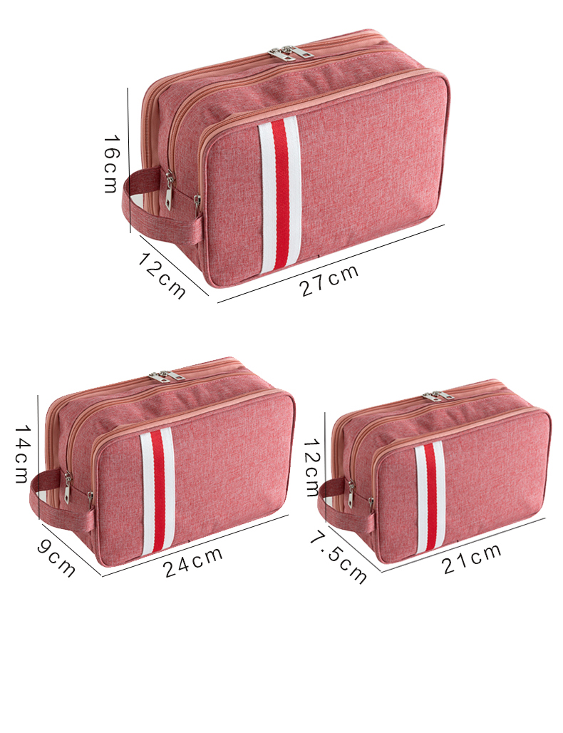 Ladies Red / Pink / Black Makeup Carry Bag Large Capacity Customized Logo