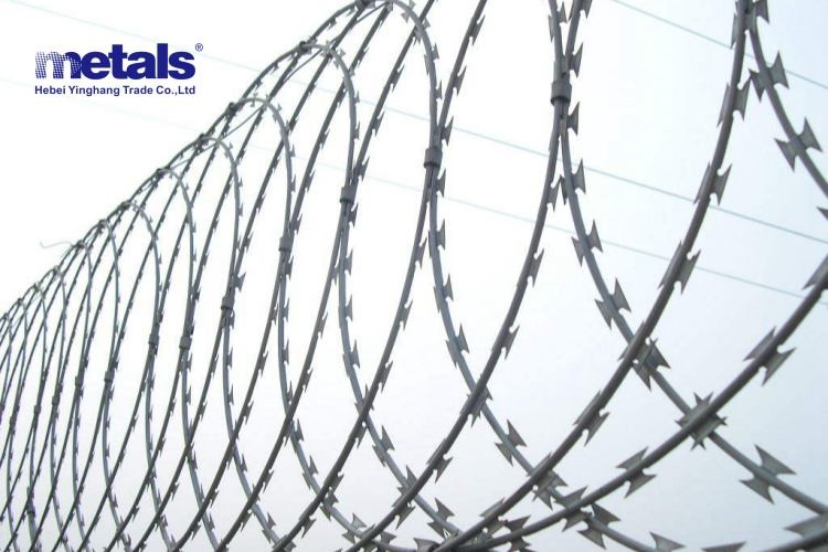 2.5mm Heavy Duty Razor Blade Concertina Barbed Wire 10m