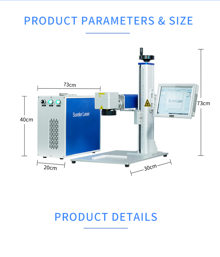 CE ISO Portable Split Laser Marking Machine Smaller Bench Top Laser Marking Machine
