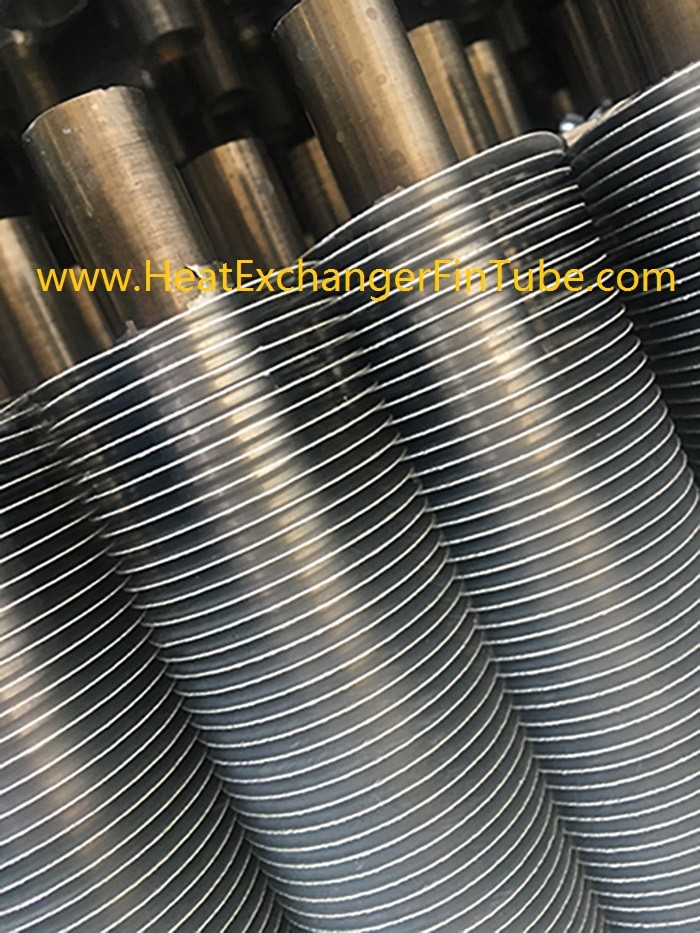 Serrated Extruded Heat Exchanger aluminum Fin Tube , A179 seamless Carbon Steel tubes