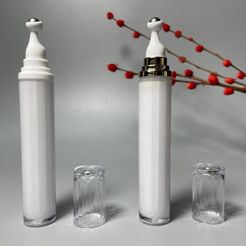 Acrylic Empty Roll On Bottle 15ml Luxury Eye Cream Roller Metal Ball