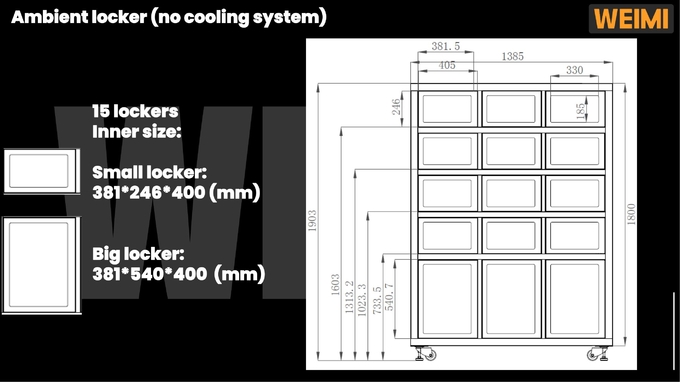 Micron Exported Globally Customized Locker Vending Machine For Eggs Cheese Fresh Flowers Vending Machine