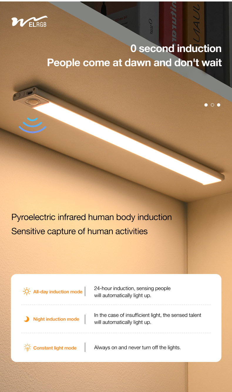 3500K 4100K 6000K Motion Sensor Closet Light Led Wardrobe Lights With Sensor