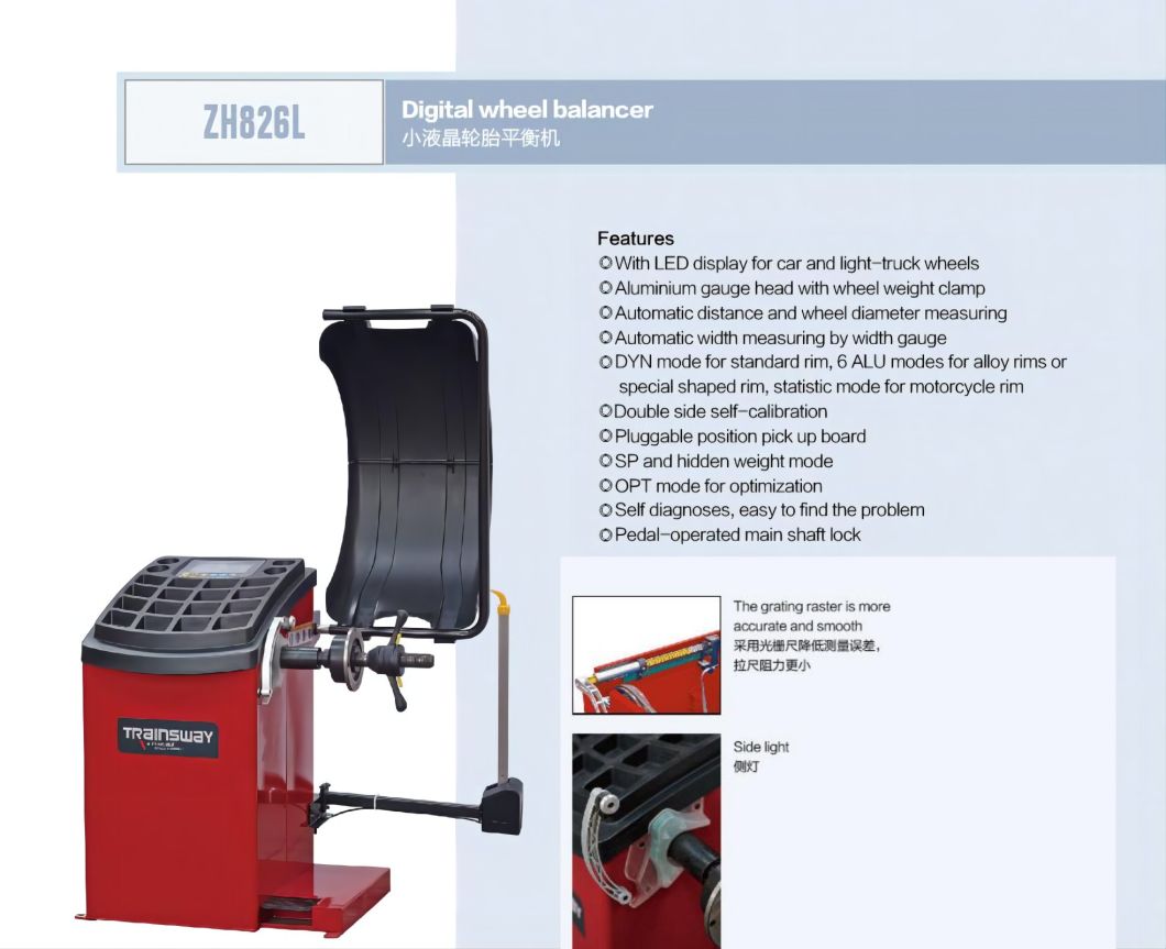 Tire Service Equipment Digital Wheel Balancer Trainsway Zh826L