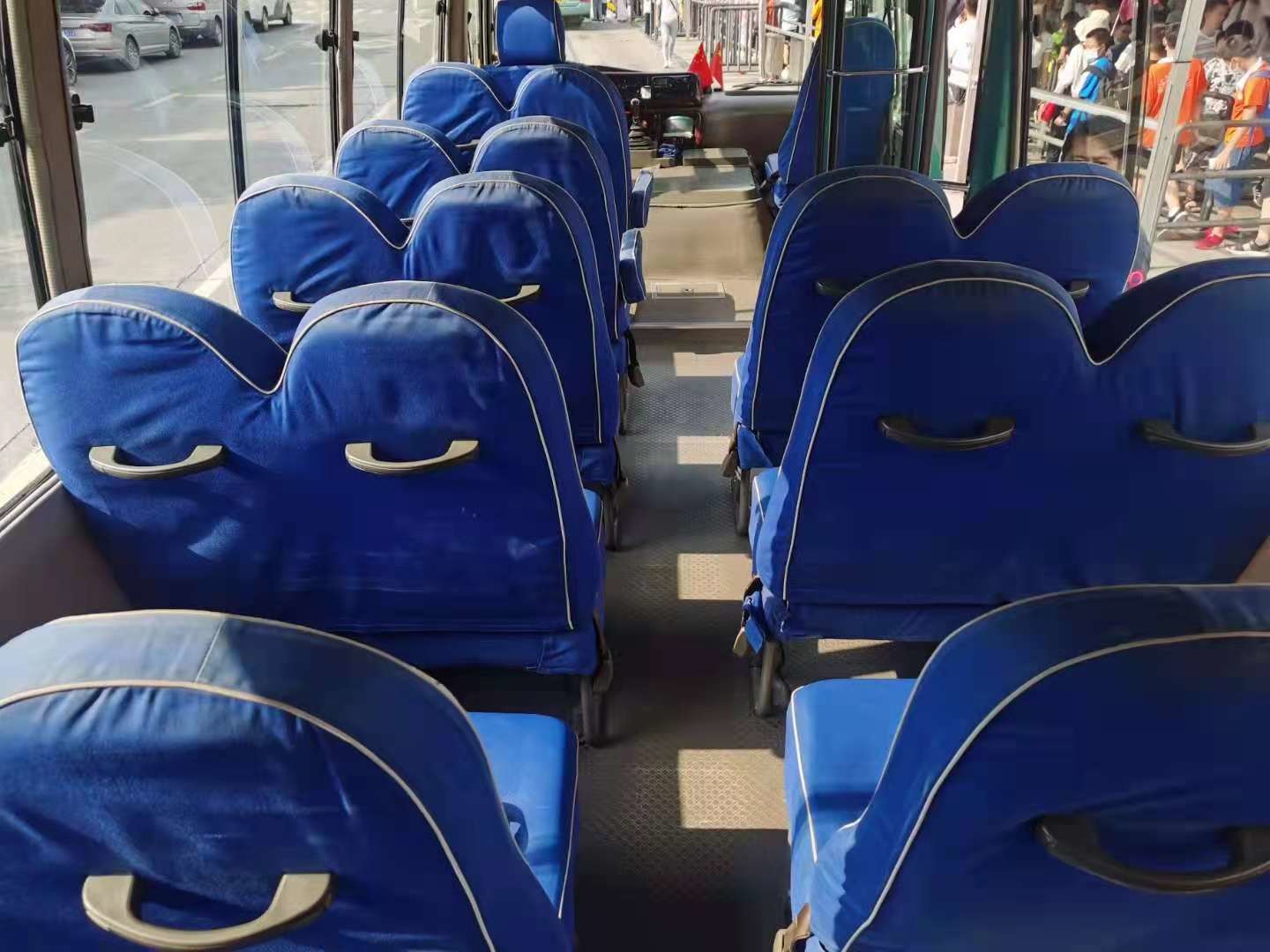 2015 Year 26 Seats Used Golden Dragon Coaster Bus , Used Mini Bus Coaster Bus With Hino Engine