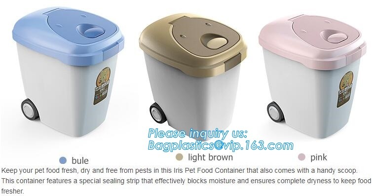 Dog Food Storage Container Large Airtight PET Food Container Measuring Cup 19lb/33qt Plastic Cat Dog Treat Containe