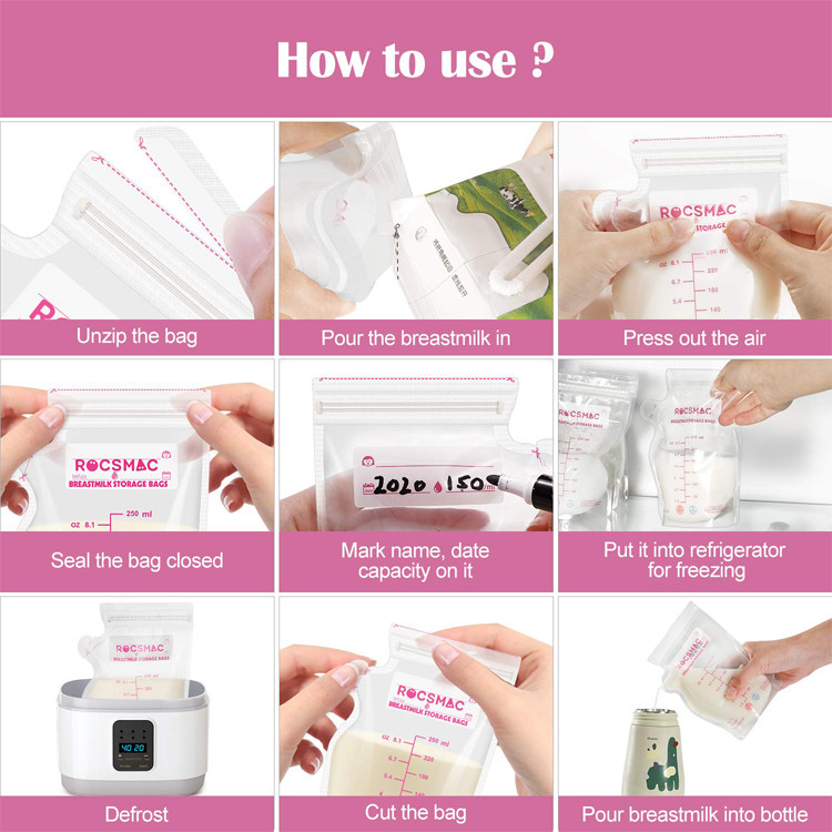 Reusable Double k Baby Thermo Breastmilk Storage Packaging Bags