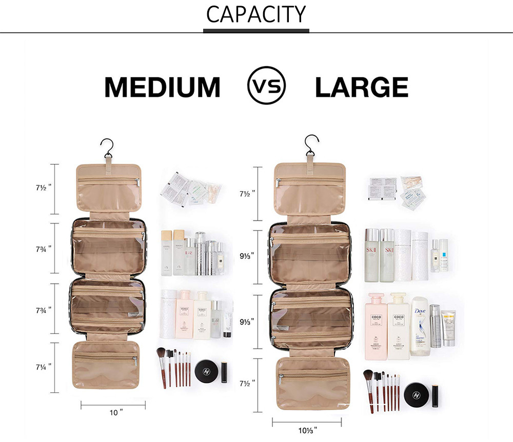Waterproof Dots Nylon Hanging Travel Toiletry Bag