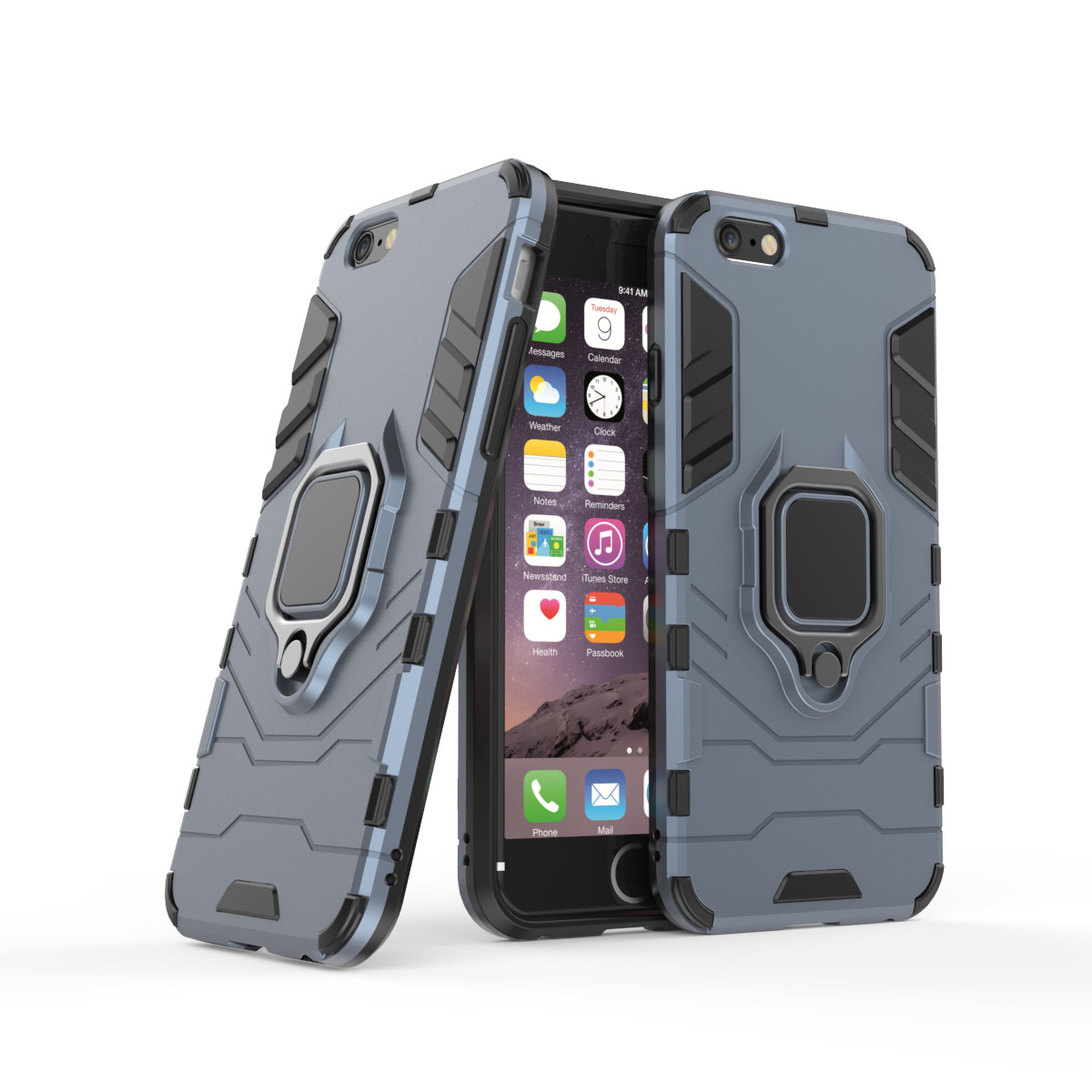 Armor Shockproof Case For iPhone 6, 6s Finger Ring Holder Phone Cover Coque