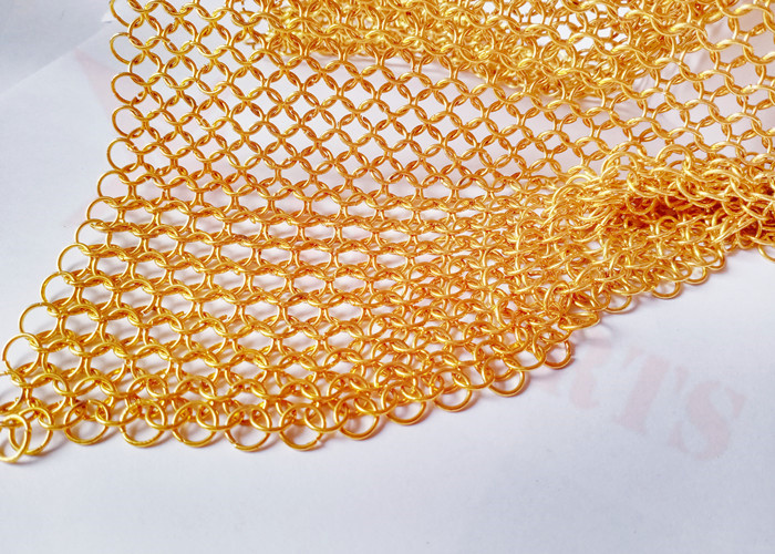 Stainless Steel 10mm Metal Ring Mesh Curtain For Interior Decoration