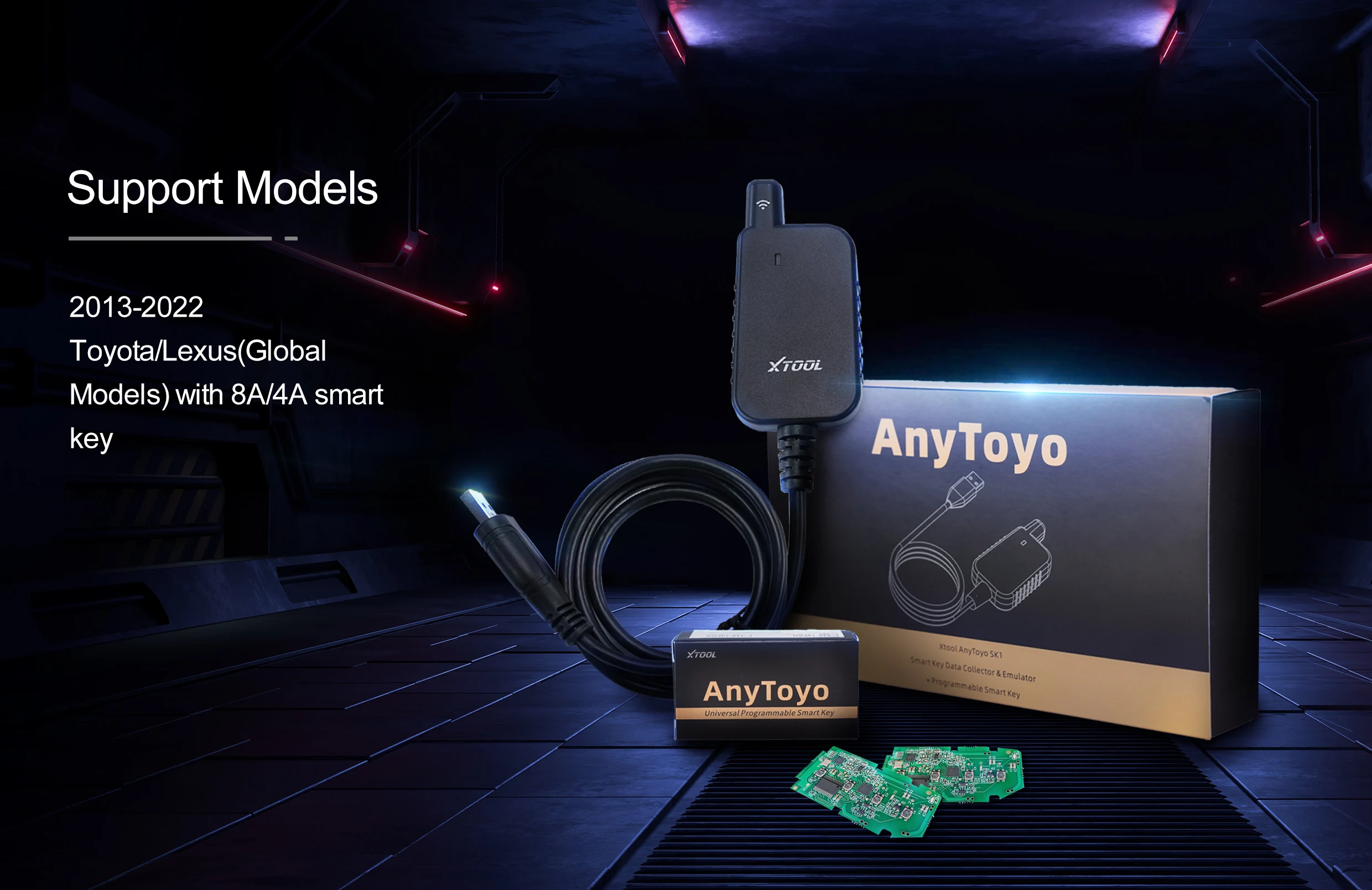 2025 XTOOL AnyToyo SK1 For Toyota For Lexus 8A/4A Smart Key Programming All Keys Lost Auto Key Coding With X100 PAD3 KC501