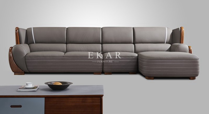 Latest Design Modern Italian Style L Shaped Corner Leather Sofa