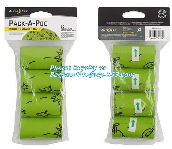 Doggy Poo Bags Compostable Doggie Dog Poop Bags Custom Printed, Disposable Compostable Doggie Biodegradable Pet Dog Wast