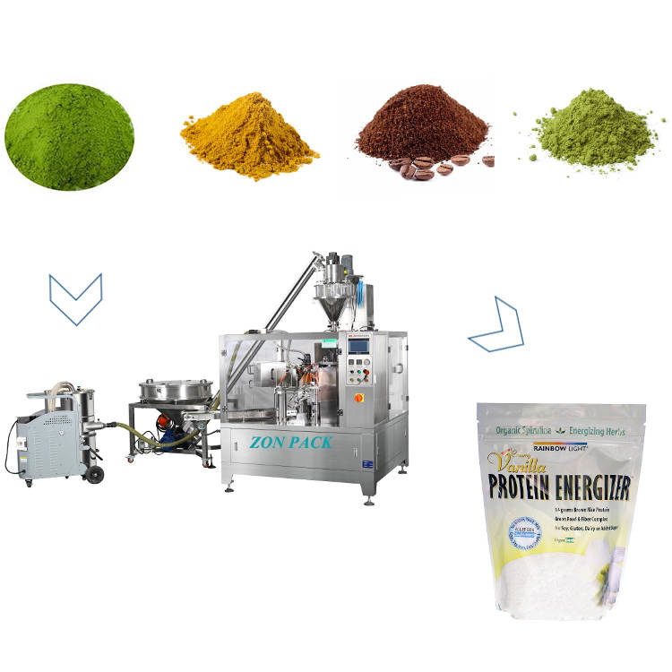 304 Stainless Steel Doypack Milk Powder Packing Machine 7 Inch Touch Screen