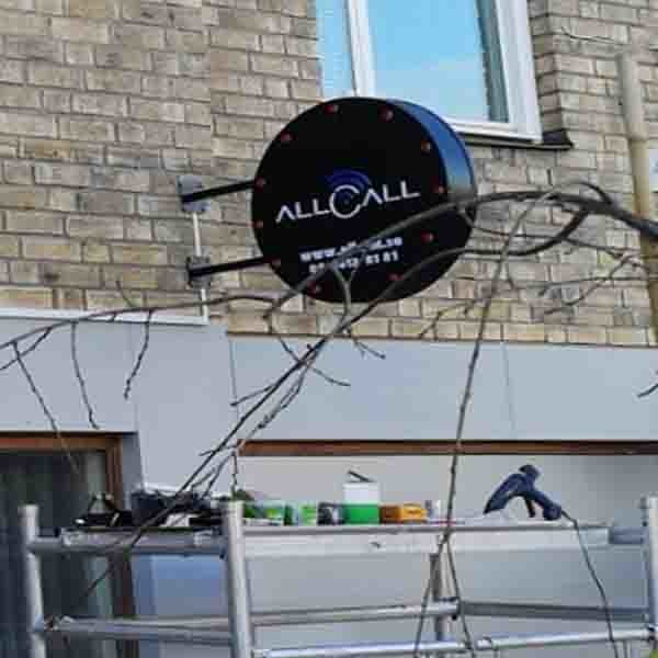 UL ROHS 3D LED Advertising Light Box / Round Outdoor Acrylic Light Box Sign