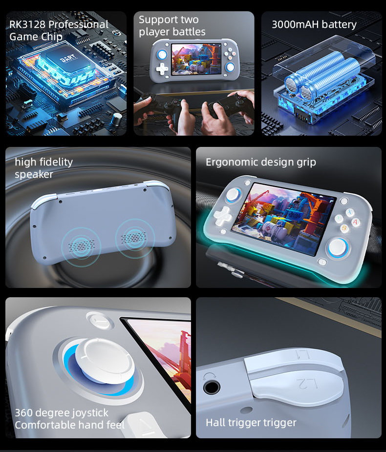 XF43 Retro Handheld Game Console Open Source 4.3inch IPS Screen Video Player