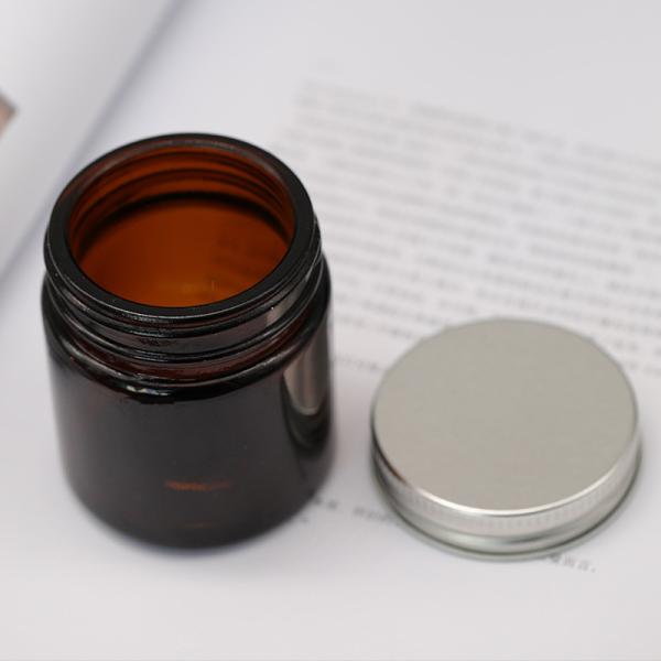 Custom Label 250ml Amber Transparent Glass Jars Candle ODM Airtight Lids Odorless