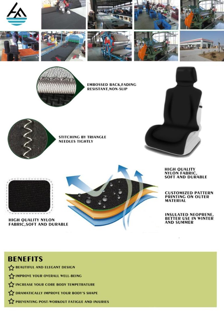 Blue Neoprene Seat Cover For Trucks , Neoprene Car Seat Protector