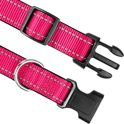Breathable Nylon Reflective Dog Collar Multicolor Adjustable