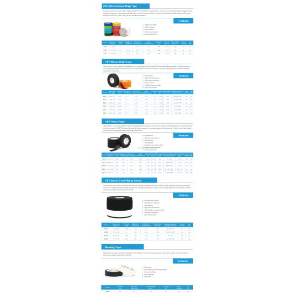 PVC Automotive Masking Tape with Curved Special-shaped Process ROHS REACH Compliant for Electrical Insulation