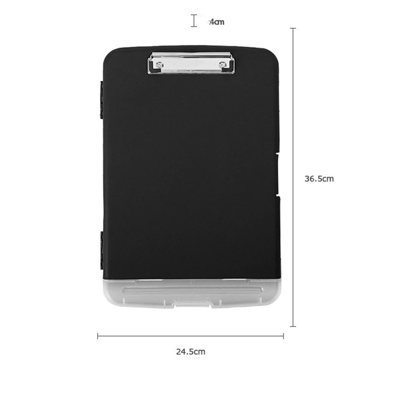 A4 Size Plastic Writing Board File Box with Elastic Closure Folder and Waterproof Clipboard
