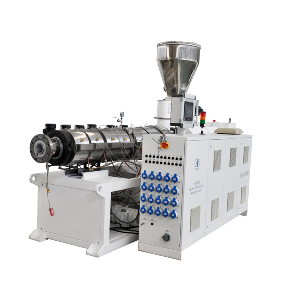 65/132 80/156 80/173 92/188 Conic Twin Screw Extruder For PVC Pipe And Profile For High Speed