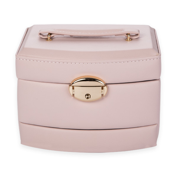 Leather Display Gift Box With Handle , Square Shape Watch Storage Case