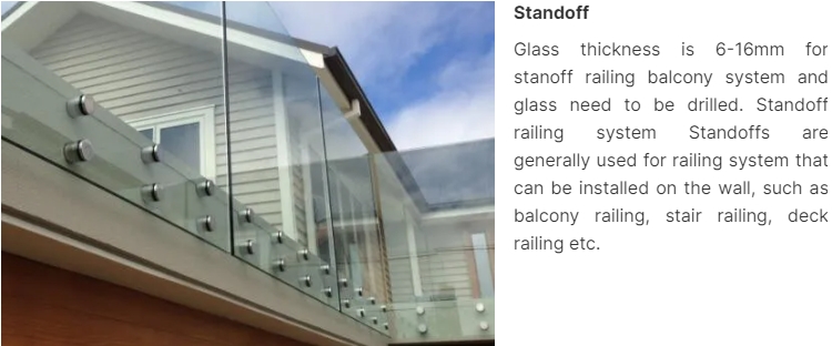 Stair Railings Frameless Glass Balustrade with AS/NZS2208 1996 / SGCC / CE Certification