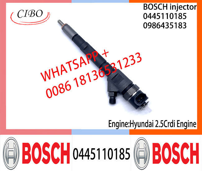 Diesel Common Rail Injector 0445110185 0986435183 33800-4A300 33800-44350 33800-4A350 33800-4A360 for Hyundai 2.5Crdi