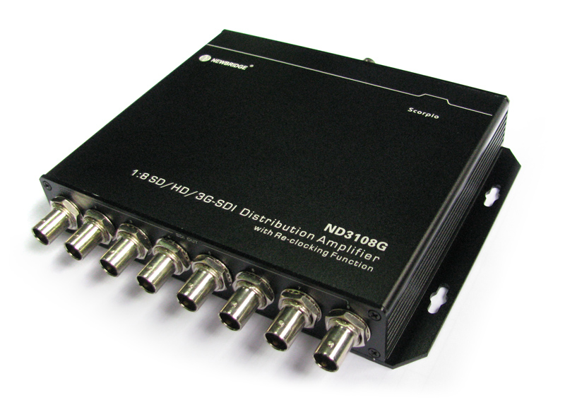 1x8 HD SDI Distribution Amplifier Support Re-Clocking