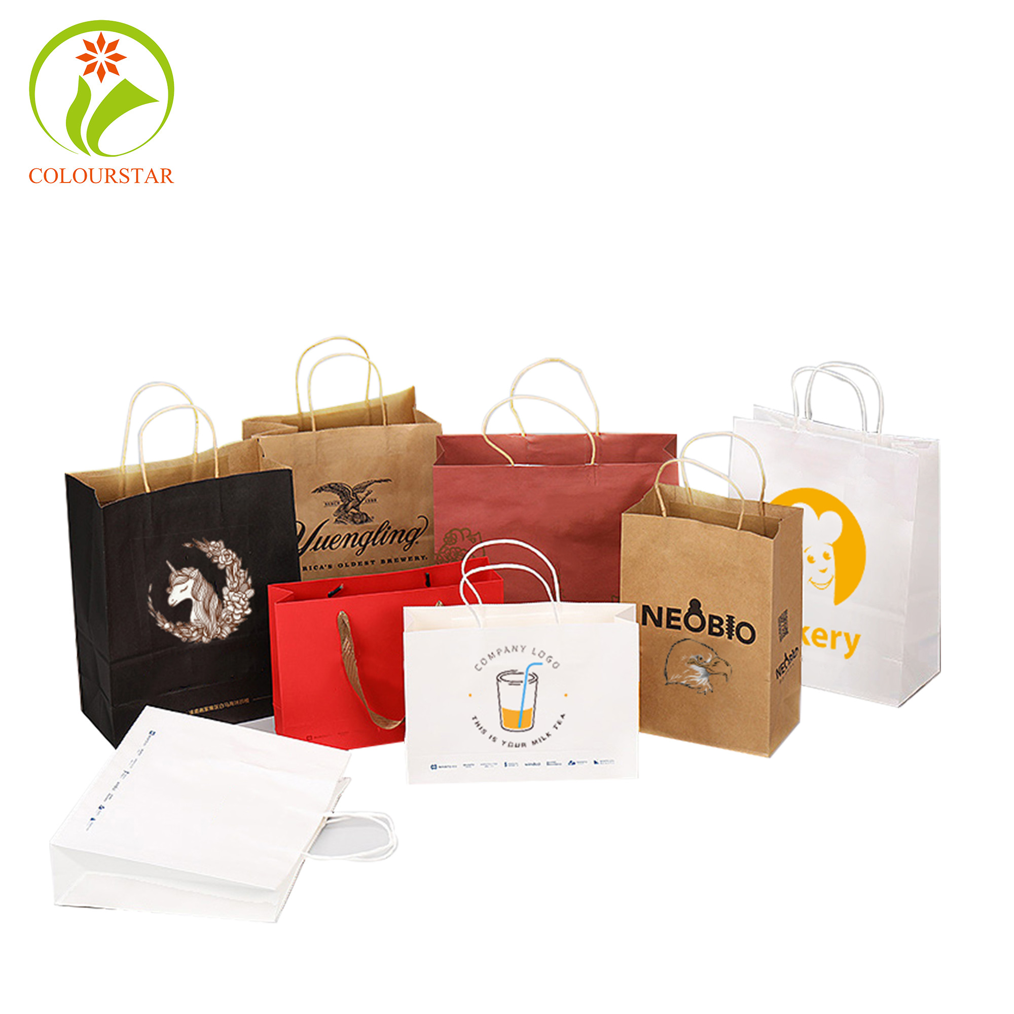 Pantone 157g Kraft Paper Shopping Bag ISO9001 Brown Kraft Paper Bags