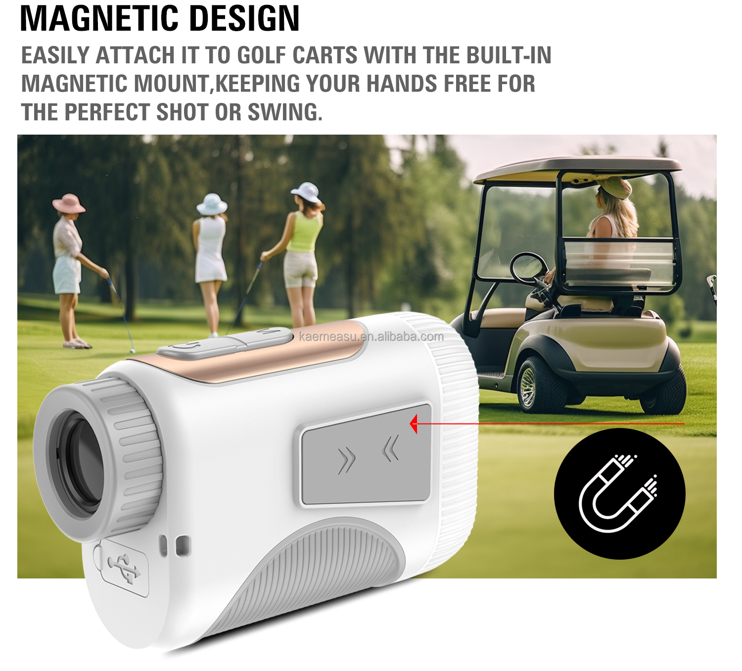 800m Handheld Laser Rangefinder Industrial Grade with Magnetic Attachment 6.5X Magnification