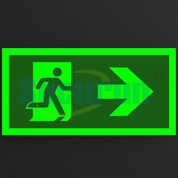 Self Luminous Emergency Photoluminescent Exit Signs Code Custom