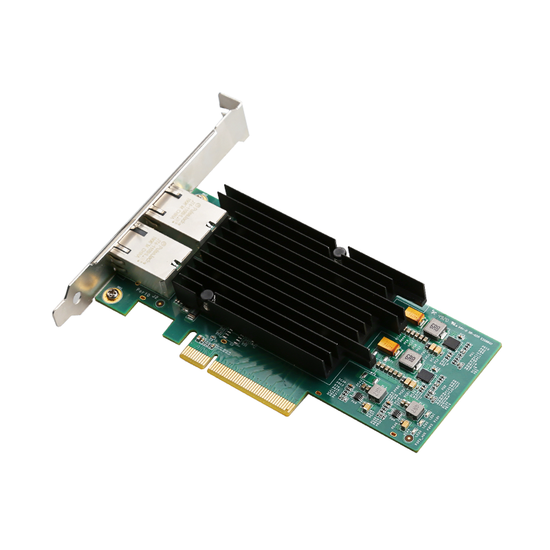 8X 10G/5G/1G 2 Port RJ45 lan Card multiple network speeds sever lan Card Quality of Service (QOS) support Runs up to 10Gbps
