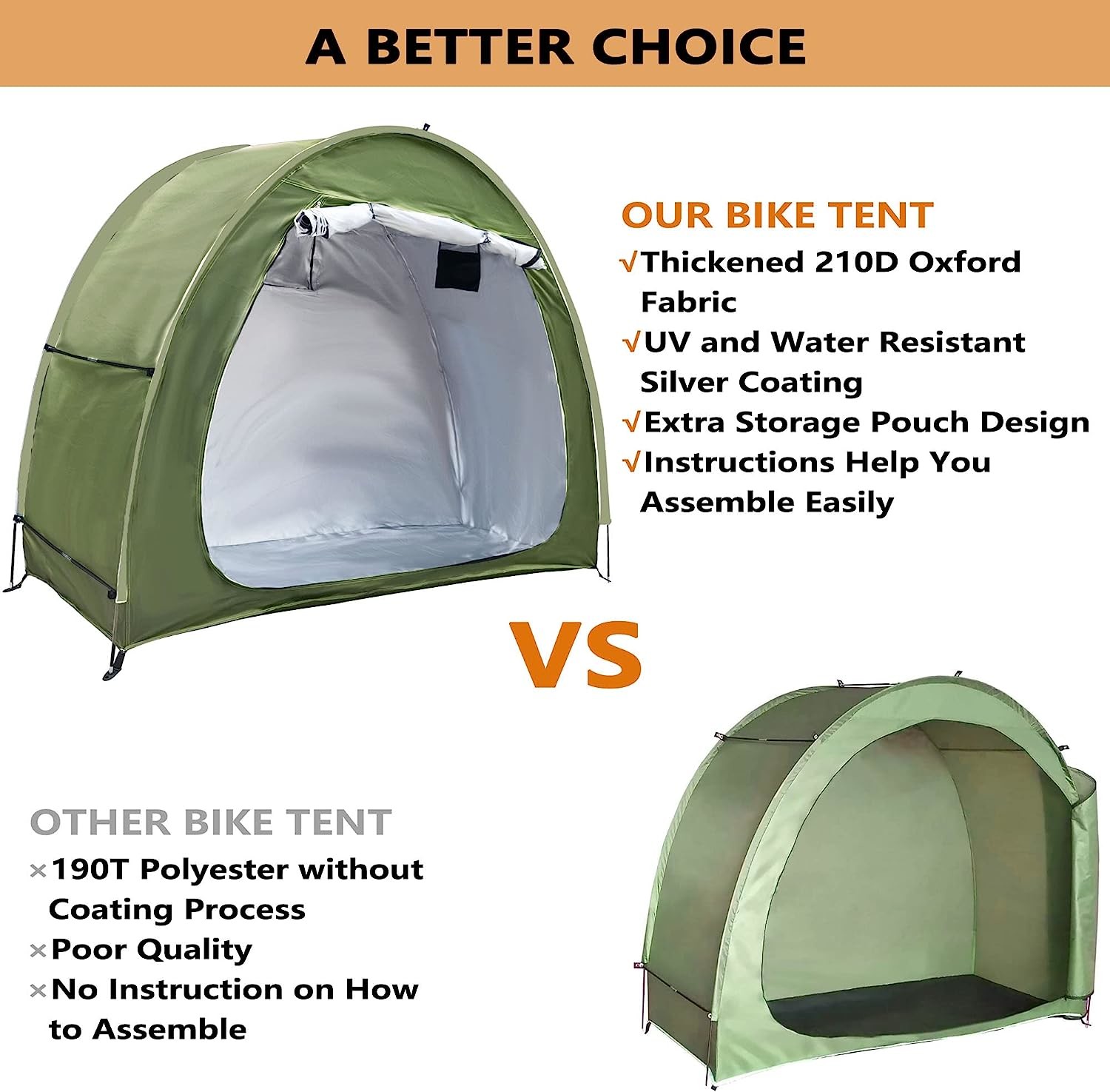 Outdoor Bicycle Storage Room Tent, Bike Cover Storage Outdoor Portable Bicycle Tent, Storage Tent for Home Garden