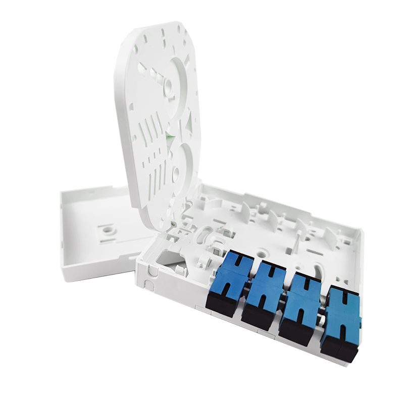 Indoor 4 Cores UPC Plastic Fiber Optic Faceplate Socket Panel with 100*80*30mm Size