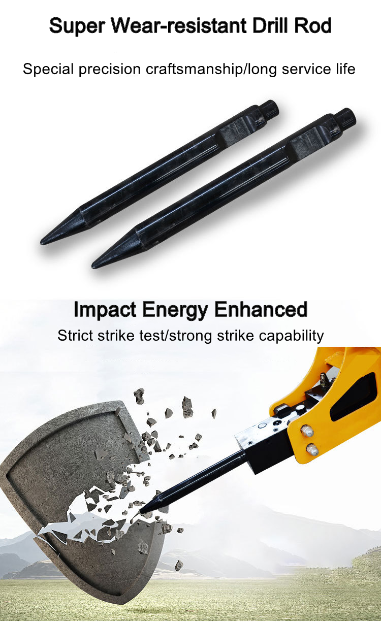 Drill Rod Hammer Mini Excavator Breaker Hammer Hydraulic Impact Rock Breaker Hammer