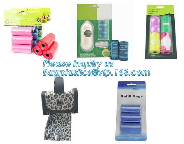 High Quality Eco-friendly Degradable Fashion With Printing Doggy Pet Dog Waste Poop Bags, Eco friendly pet dog waste poo