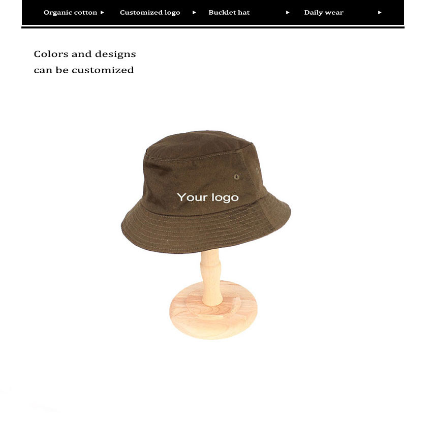 Twill Fabric One Size Unisex Organic Cotton Bucket Hat