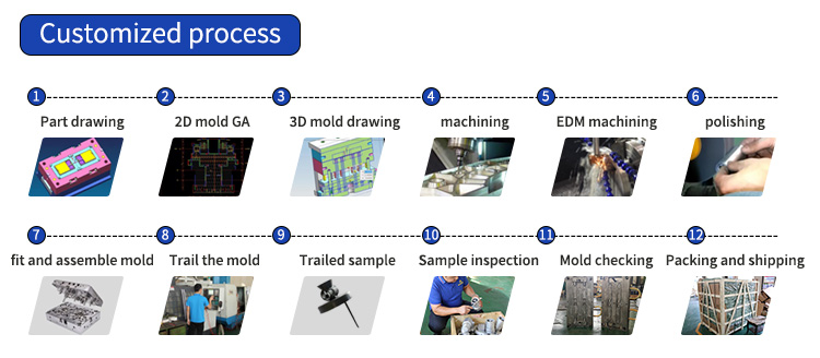 Multipurpose ABS PP PA6 PA66 Plastic Injection Mold with 2D/3D Drawing Format