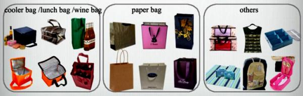 Non -woven bag.Non woven cooler bag .Polyester drawstring bags .suit cover garment bags .cotton bag .and paper bag, pak