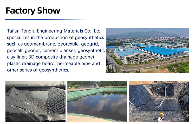 Non-Slip Rough Surface Geomembrane for Fish Shrimp Farm Pond