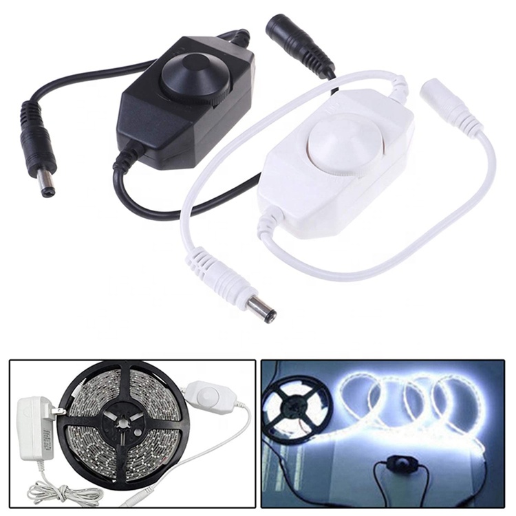 12V 24V Led Table Lamp Strip Rope Lights Male to Female Led Dimmer Switch Remote Controller