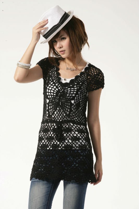 Ladies' elegant heart pattern pullover O neck long sleeve knitwear stylish Casual Slim knitted sweater Tops