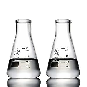 50ml glass erlenmeyer flasks set
